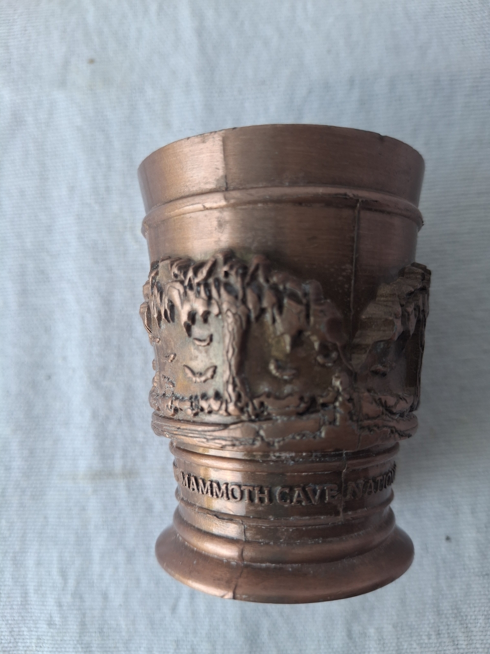 Coppertone Souvenir Shot Glass. National Park Mammoth Cave Design.